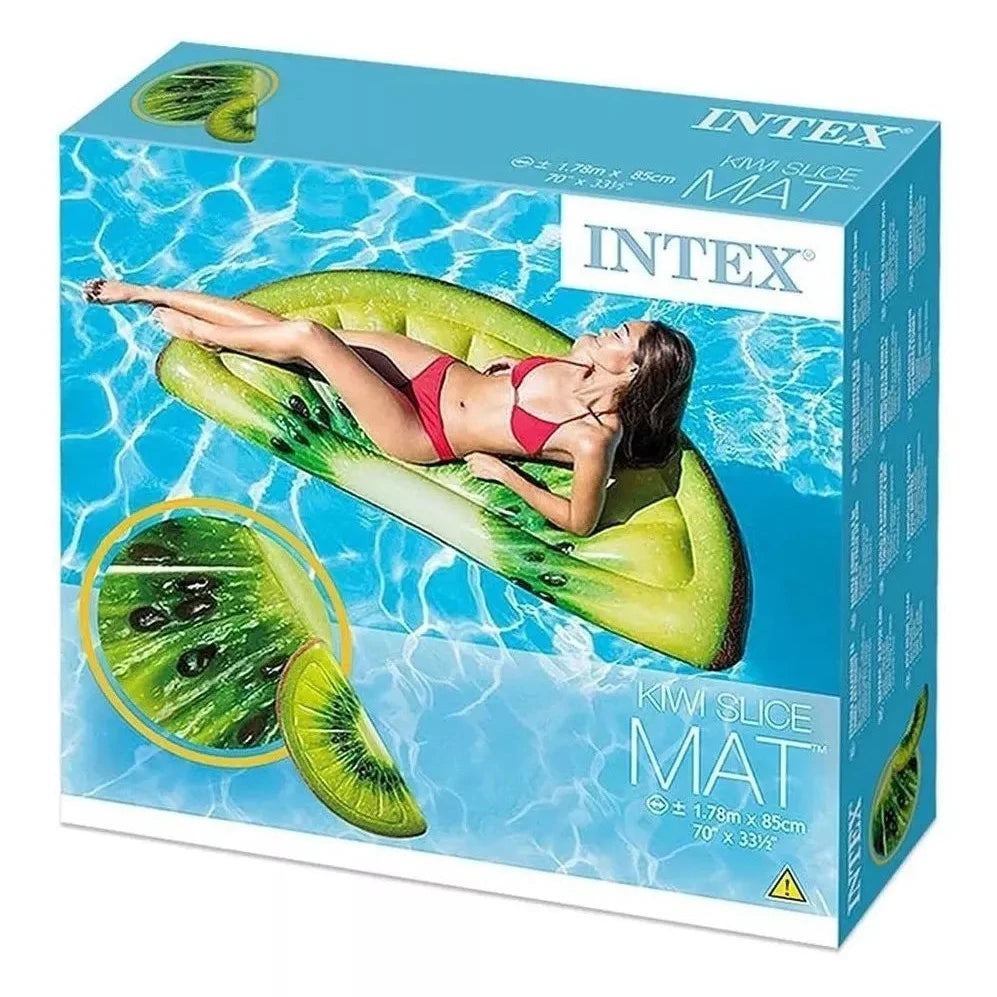 Flotador kiwi INTEX 58764, 85 x 178cm, kiwi slice mat