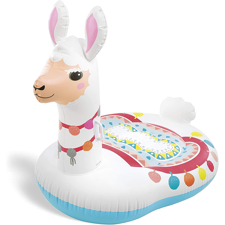 ¡Nada como relajarse en este flotador inflable con forma de llama! Perfecto para la piscina o la playa. Diversión asegurada para niños y adultos.