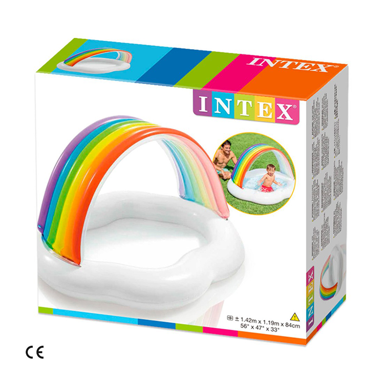 ¡Piscinas Intex de alta calidad para bebés! Con parasol y rociador de agua. ¡Disfruta del verano con seguridad y diversión!