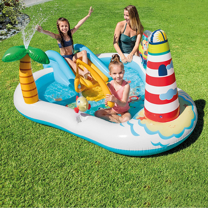 ¡Seguridad y diversión en un solo producto! Piscina hinchable INTEX resistente y duradera. Ideal para jugar al aire libre.