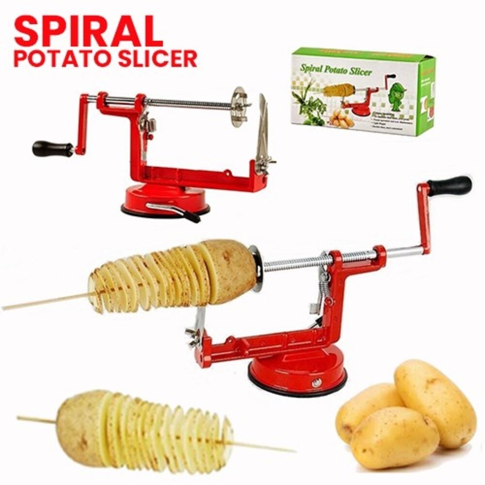 Cortadora de papas en espiral manual