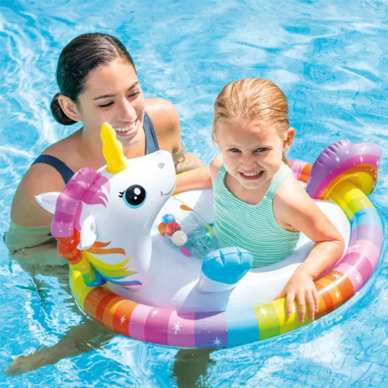 Flotador bebe- Pato, Tortuga y Unicornio - INTEX 59570
