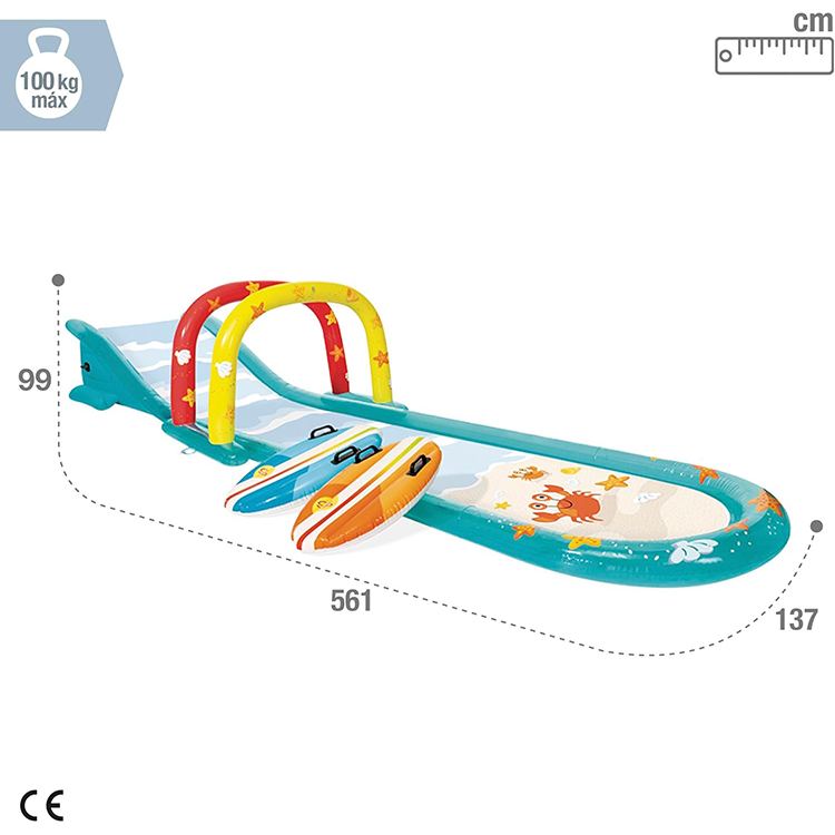 Tobogán acuático infantil con tablas de surf inflables INTEX 56167