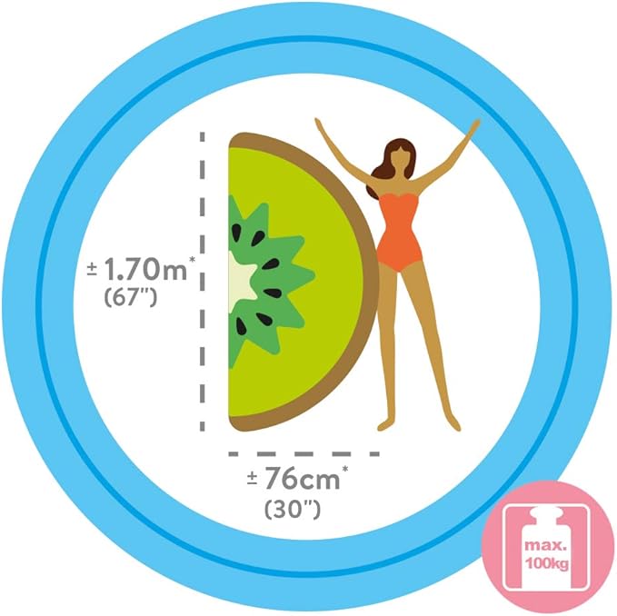 Flotador kiwi INTEX 58764, 85 x 178cm, kiwi slice mat