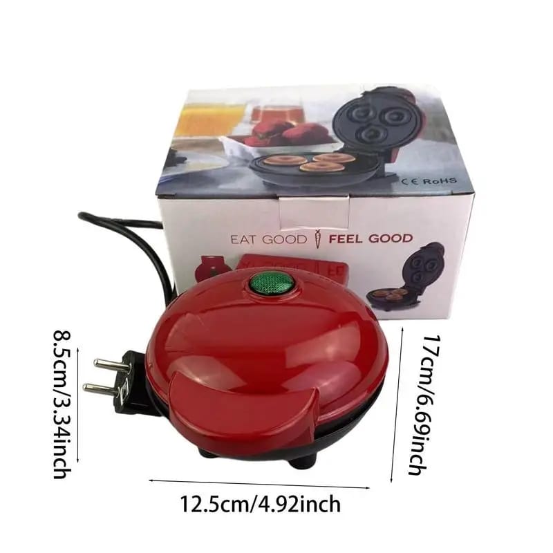 Mini Máquina antiadherente para Hacer Donuts, 3 agujeros