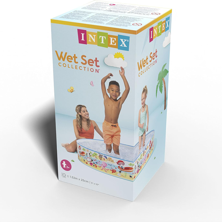 ¡Piscina infantil Intex de calidad con diseño resistente! Snapset Playa, fácil de montar y perfecta para el verano de los niños.
