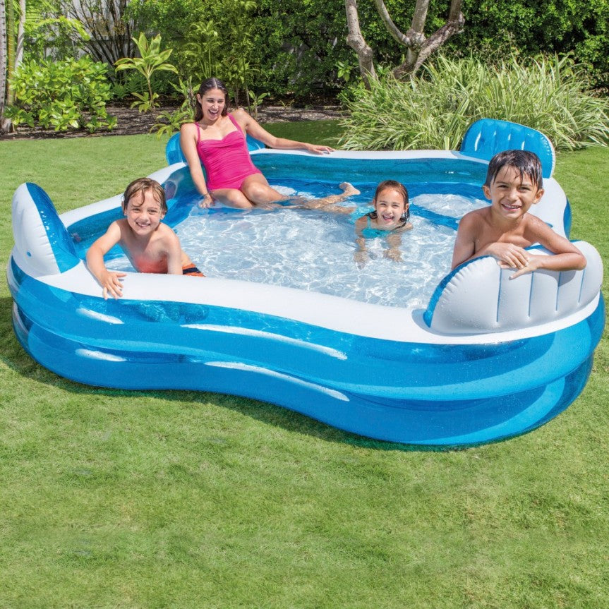 Piscina Inflable familiar, con asientos y portabebidas - Intex 56475
