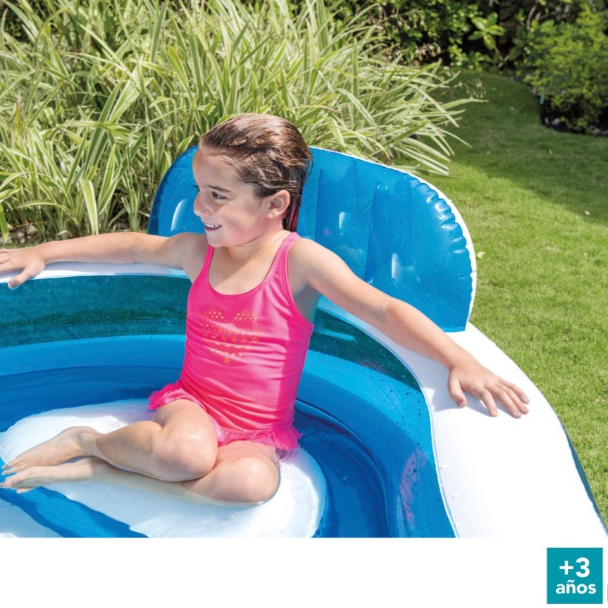 Piscina Inflable familiar, con asientos y portabebidas - Intex 56475