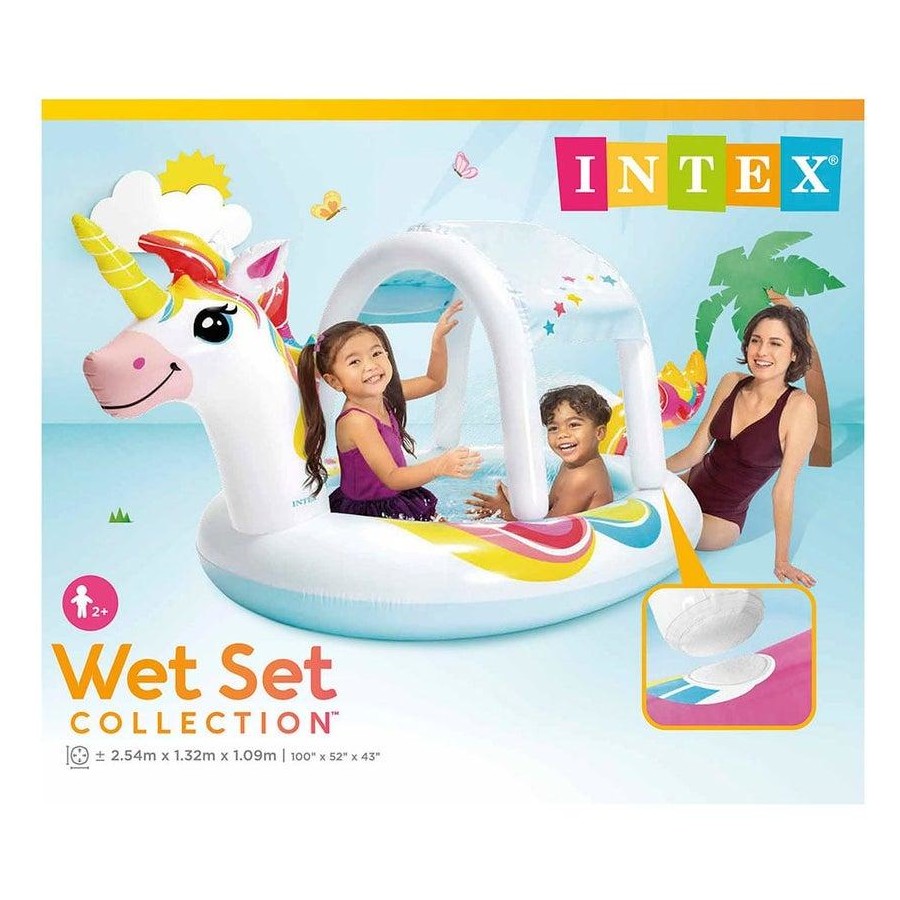 Piscina inflable Unicornio con rociador intex 58435