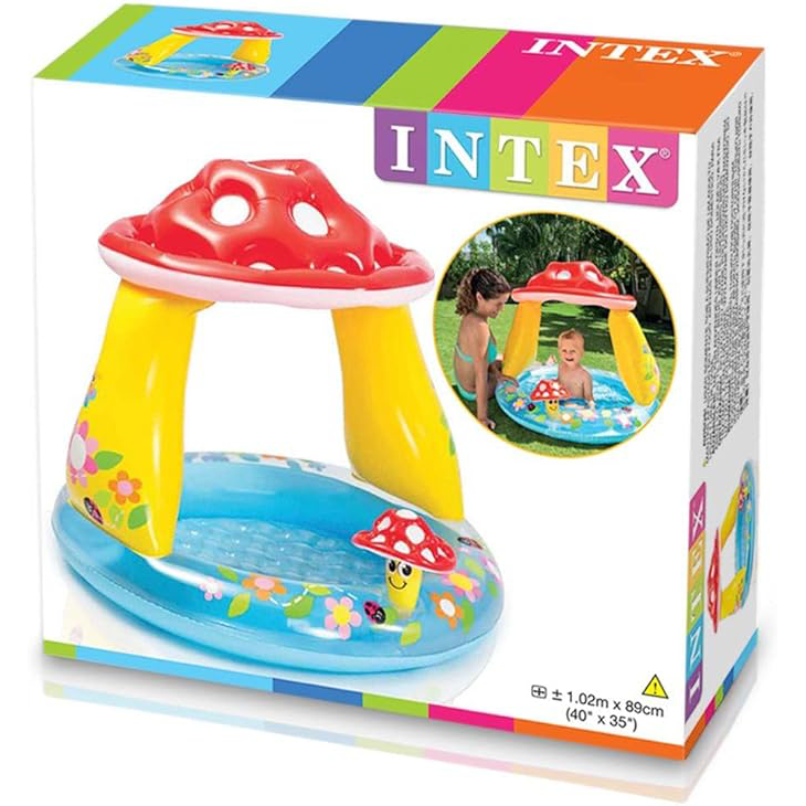 Piscina para bebés INTEX 57114 con forma de hongo: sombra incorporada