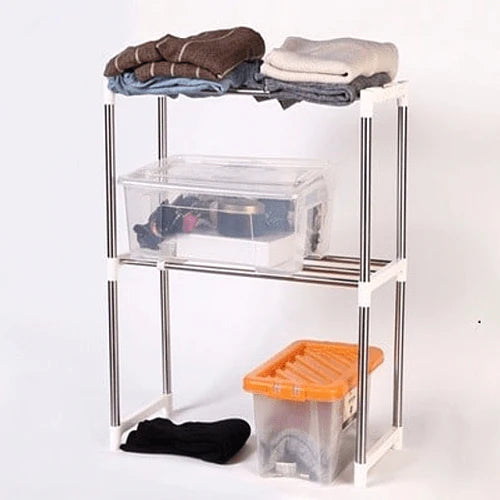 Estante metálico organizador multifuncional de marco telescópico, para cocina, baño, hogar