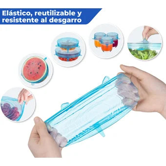 Tapas de Silicona Elásticas – Pack de 6 para Diferentes Tamaños