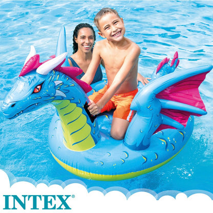 Flotador Inflable Dragon INTEX 57563, 188 x 130 cm, Dragon Ride-On