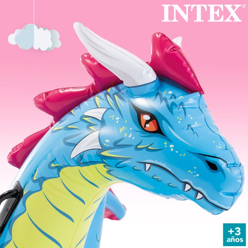 Flotador Inflable Dragon INTEX 57563, 188 x 130 cm, Dragon Ride-On