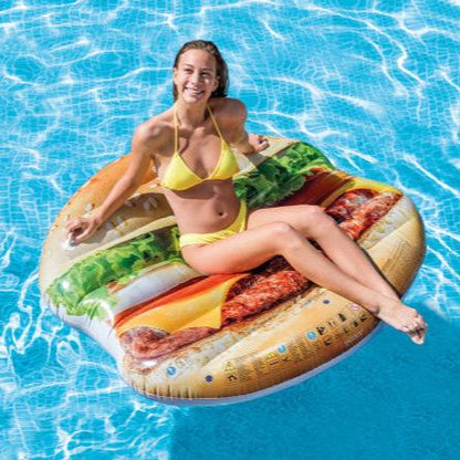 Flotador INTEX con forma de hamburguesa 145 x 142 cm