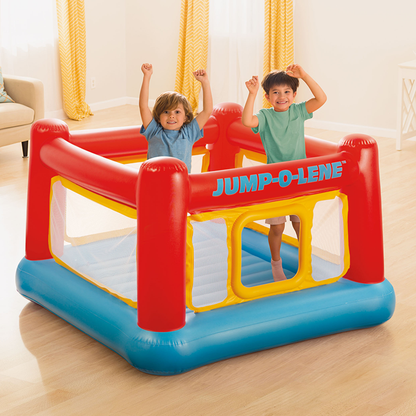 Castillo hinchable Intex Jump-O-Lene con puerta y suelo inflable. Gimnasio de juegos seguro y divertido para niños pequeños.