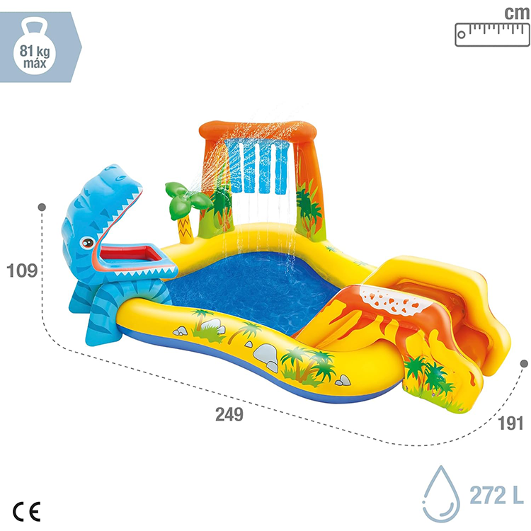 Parque acuático inflable dinosaurios - intex 57444