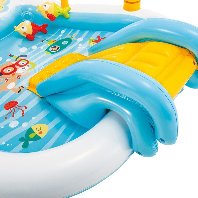 ¡Sumérgete en la diversión! La piscina hinchable INTEX con diseño playero es ideal para niños. ¡Horas de juego aseguradas!