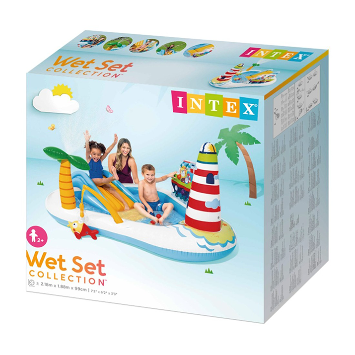 Diversión acuática para toda la familia. Piscina hinchable INTEX con tobogán y accesorios. ¡Crea momentos inolvidables en tu jardín!