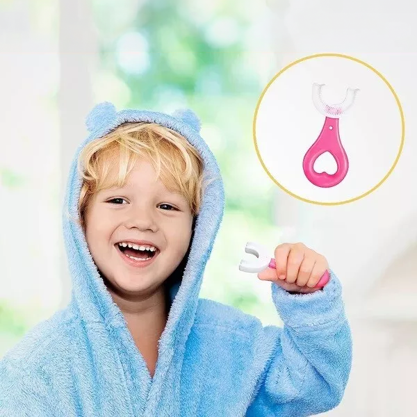 Cepillo de Dientes en Forma de U para Niños – Limpieza 360º y Cuidado Oral Completo