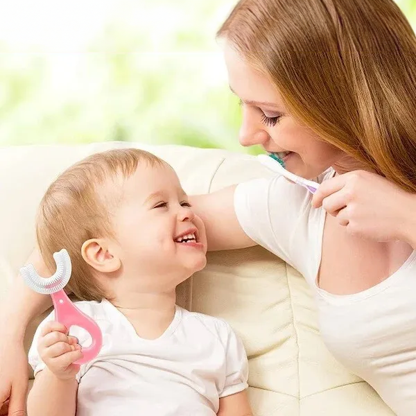 Cepillo de Dientes en Forma de U para Niños – Limpieza 360º y Cuidado Oral Completo