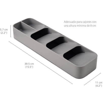 Organizador de utensilios compacto para cajón de cocina, bandeja para cubiertos