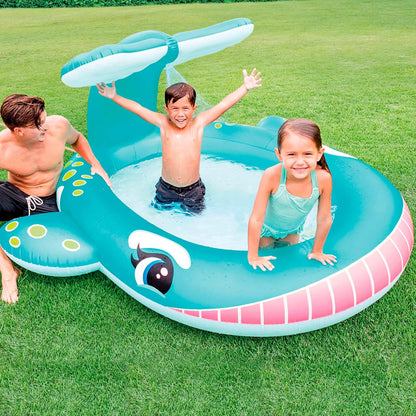 ¡Compra ahora la piscina hinchable Intex Whale Spray! Diseño de ballena con rociador para niños. ¡Envío rápido y diversión garantizada!