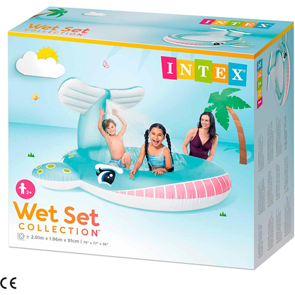 Piscina inflable Intex con forma de ballena y chorro de agua - 57440