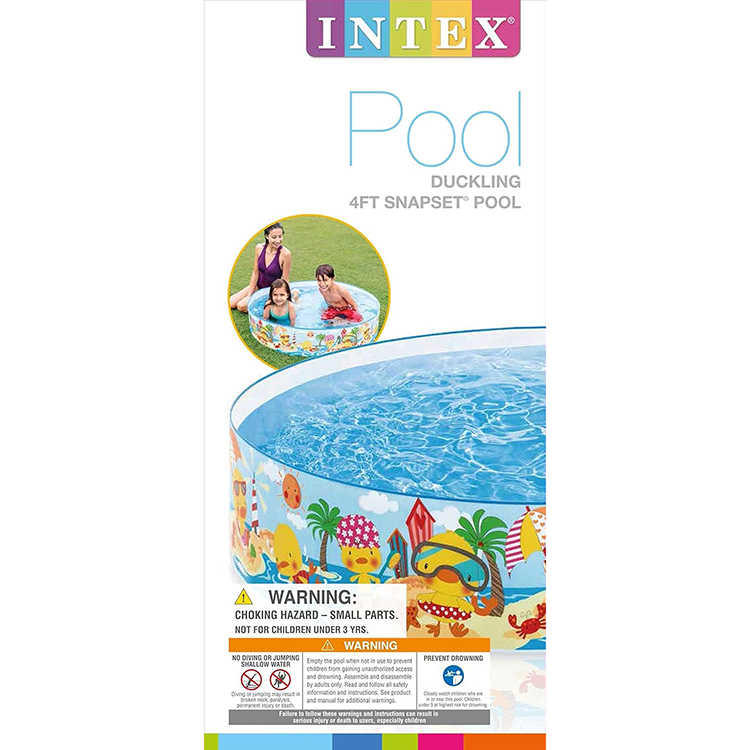 ¡Piscina infantil Intex de calidad con diseño de patito! Snapset, fácil de montar y segura para los más pequeños. ¡Un chapuzón de diversión!