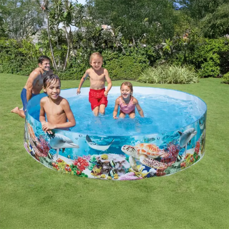 ¡Gran capacidad para la diversión! Piscina infantil Intex SnapSet™ fácil de montar. ¡Disfruta del verano con la calidad Intex!