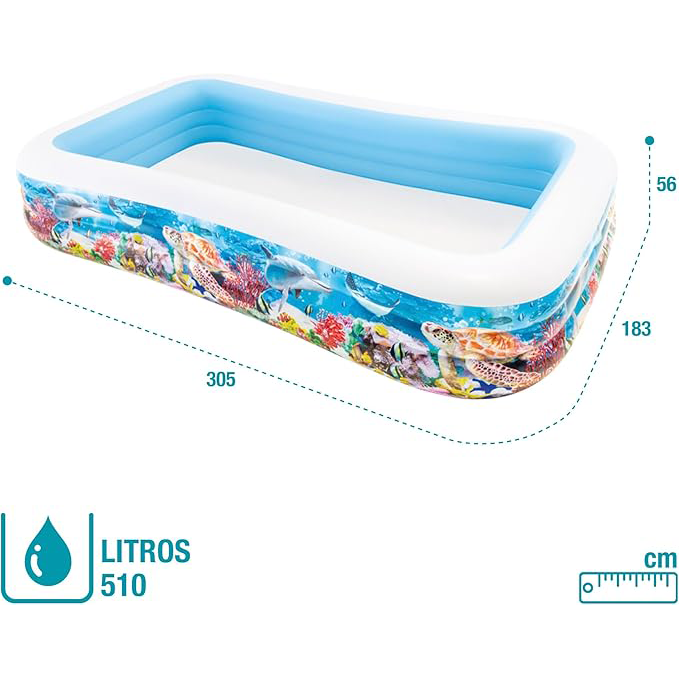 Piscina inflable familiar INTEX 58485, 305x183x56cm - 1020 litros