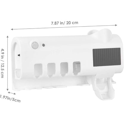 Esterilizador de Cepillos de Dientes UV con Dispensador de Pasta dental y soporte para cepillos